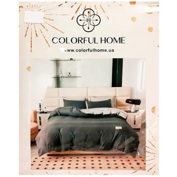 Комплект постельного белья Colorful Home сатин двухцветный 200х230/180х200+25см/50х70см - купить, цены на Восторг - фото 1