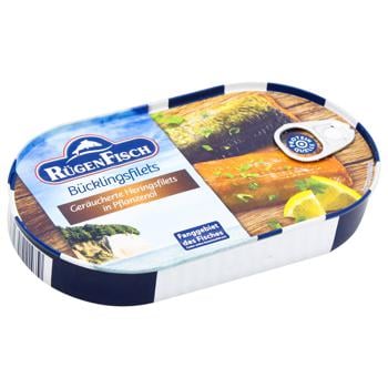 Fillet Rügen Fisch Smoked Herring in Oil 200g - buy, prices for METRO - photo 4