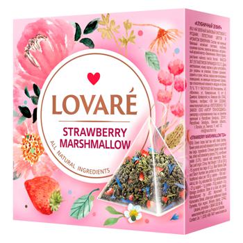 Lovare Strawberry Marshmallow Green Tea 2g*15pcs - buy, prices for MegaMarket - photo 1