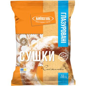 Kyivkhlib Snowflake glazed Dry bagels 250g - buy, prices for Supermarket "Kharkiv" - photo 1