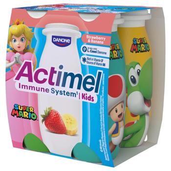Actimel Strawberry-Banana Fermented Milk Product 1.4% 4*100g - buy, prices for Ideal - photo 1
