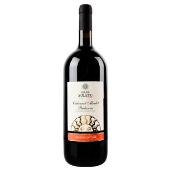 Gran Soleto Cabernet Merlot Rubicone Red Dry Wine 12% 1.5l - buy, prices for ULTRAMARKET - photo 1
