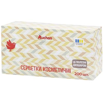 Auchan Cellulose Two-layer Cosmetic Napkins 200pcs - buy, prices for Auchan - photo 2