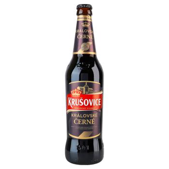 Krusovice Cerne Beer dark 3.8% 0.5l - buy, prices for MegaMarket - photo 1