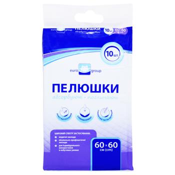 Eurogroup Absorbent Diapers 60*60cm 10pcs - buy, prices for COSMOS - photo 2