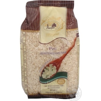 Groats rice Avhust rice long grain white 2.5% 1000g sachet - buy, prices for MegaMarket - photo 1