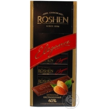 Chocolate extra-dark Roshen Elegance nuts 60% 100g Ukraine - buy, prices for NOVUS - photo 4