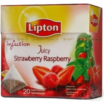 Drink Lipton Strawberry Raspberry flavored fruit and herbs teabags 20x2g - buy, prices for NOVUS - photo 5