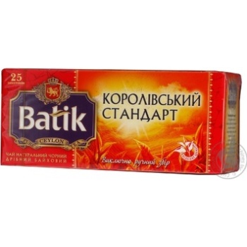 Чай Батік Королівський Стандарт чорний 2г х 25шт купити, ціни на МегаМаркет - фото 2