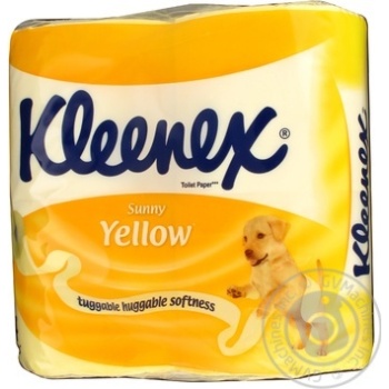 Папiр туалений Kleenex Velt жовтий 4шт - купити, ціни на - фото 1