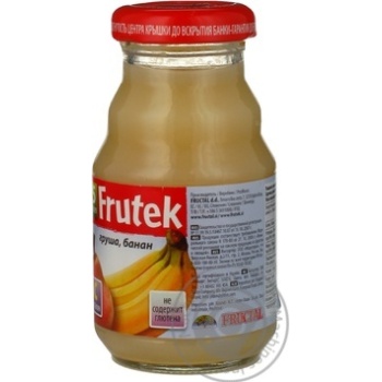 Reconstituted pasteurized homogenized gluten-free nectar enriched with vitamin C and pulp Frutek pears and bananas for children from 5+ months 125ml Slovenia - buy, prices for - photo 2