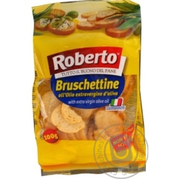 Сухарики Roberto Bruschettine оливкова олія 100г х6 купити, ціни на МегаМаркет - фото 2