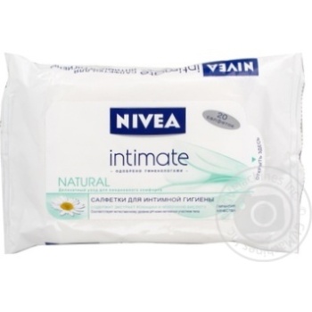 Wet wipes Nivea chamomile for an intimate hygiene 20pcs 73g - buy, prices for NOVUS - photo 1