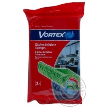 Губки Vortex кухонні целюлозна велика 3шт х16 купить, цены на МегаМаркет - фото 3
