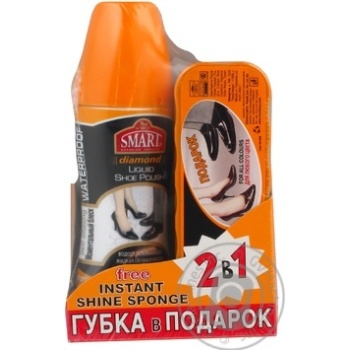 Крем Smart д/взуття рідкий чорний 75мл х48 купить, цены на МегаМаркет - фото 1