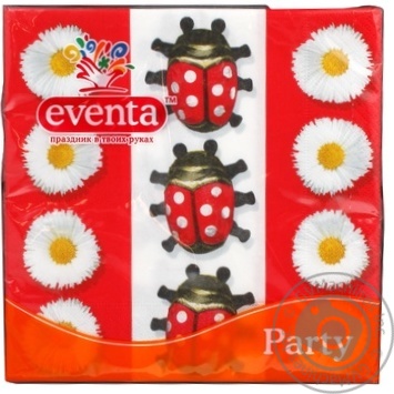 Серветки EVENTA 20 шт. паперові 3-х шар. купити, ціни на МегаМаркет - фото 3