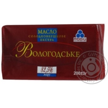 Rud Vologodske sweet cream butter 82.5% 200g - buy, prices for MegaMarket - photo 1