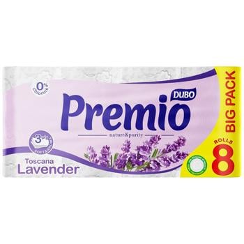 Туалетная бумага Диво Toscana Lavender 3-слойная 8шт