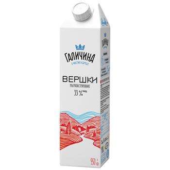 Сливки Галичина 33% 950г