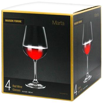 Glass Marta for wine 4pcs 460ml Czech republic - buy, prices for Auchan - photo 1