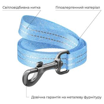 Waudog Re-cotton Reflective Leash S 2m/15mm Blue - buy, prices for - photo 3