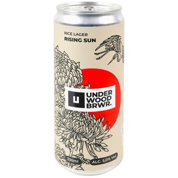 Пиво Underwood Brewery Rice Lager Rising Sun светлое 5% 0,33л - купить, цены на WINETIME - фото 1