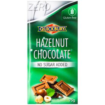 Quickbury sugar free with hazelnut milk chocolate 28% 75g