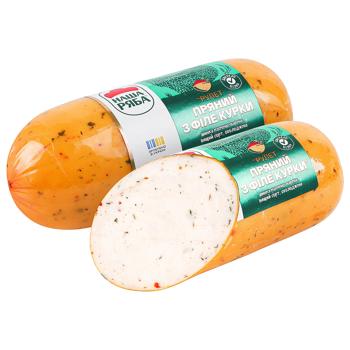 Nasha Ryaba Spicy Roll Smoked-Boiled Chicken Ham High Grade 500g - buy, prices for MasterZoo - photo 2