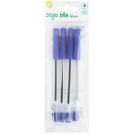 Auchan Blue Ballpoint Pen 1mm 4pcs