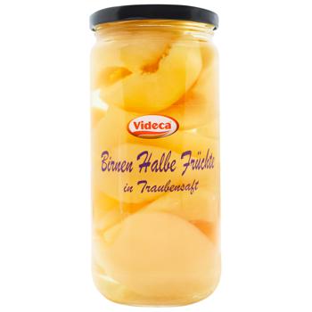 Videca Pear Halves in Light Sugar Syrup 0.72l - buy, prices for WINETIME - photo 1