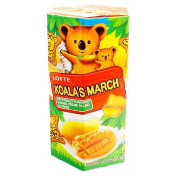 Печиво Lotte Koala's March зі смаком манго 37г - купить, цены на Grono - фото 1