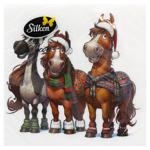 Серветки столові Silken Новорічний символ 2-шарові 33*33см 12шт