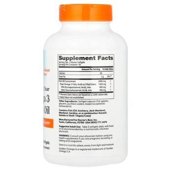 Риб'ячий жир Doctor's Best Omega 3 1000мг 120 гелевих капсул - купити, ціни на Біотус - фото 2