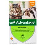 Bayer/Elanco Advantage Drops on the Withers for Cats and Rabbits Up to 4kg Against External Parasites 4 pipettes