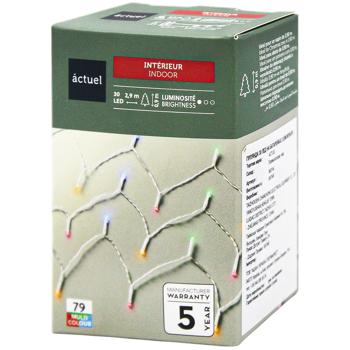 Actuel 30LED Multicolour Battery-powered Garland 3.05m - buy, prices for Auchan - photo 1
