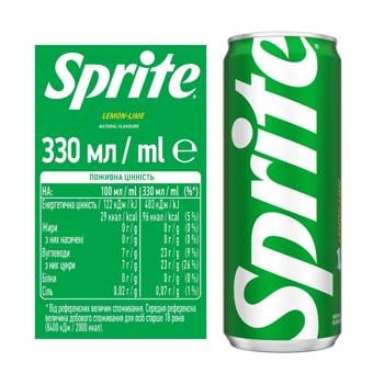 Sprite Carbonated Drink 0.33l - buy, prices for Torba - photo 2