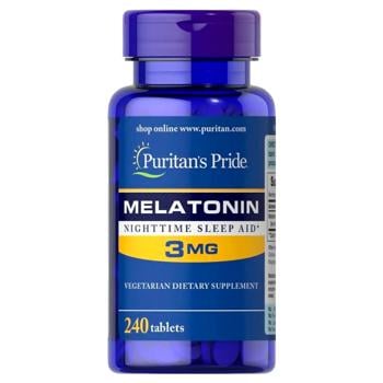 Мелатонин, Melatonin, Puritan's Pride, 3 мг, 240 таблеток