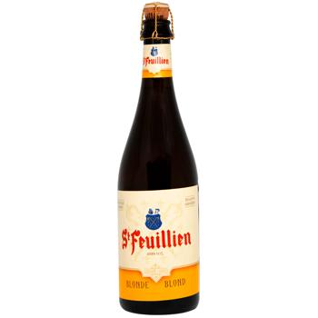 Пиво St-Feuillien Blonde світле фільтроване 7,5% 0,75л - купити, ціни на WINETIME - фото 1