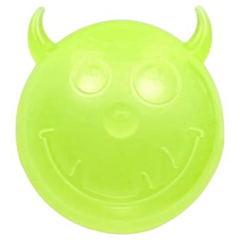 Мяч для собак AnimAll Fun Чертик с пищалкой желтый 45мм