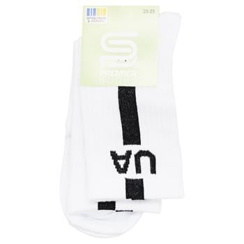 Носки Premier Socks подростковые высокие UA р.23-25 белый