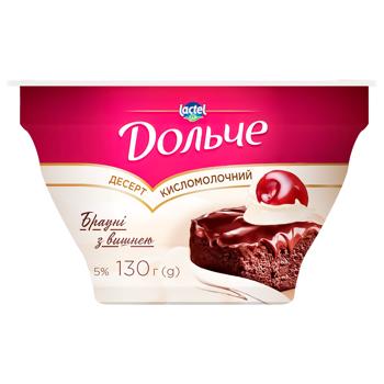 Десерт кисломолочний Дольче Брауні вишня 5% 130г