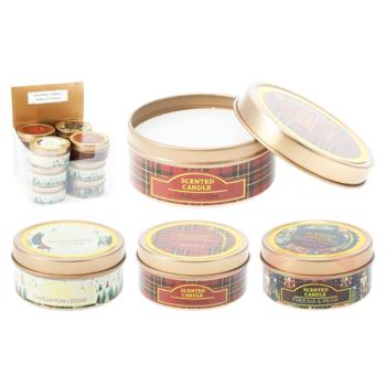 Свічка Home & Styling Collection ароматизована в бляшанці 6х3см в асортименті - купить, цены на Auchan - фото 1