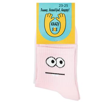 Набор носков женских Krazy Sox р.23-25 белый и розовый 2 пары