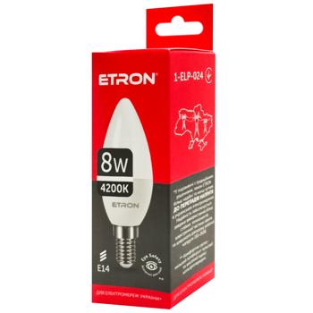 Etron LED Bulb C37 8W E14 4200K - buy, prices for Vostorg - photo 1