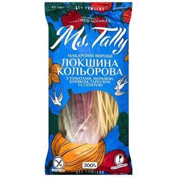 Макаронные изделия Ms.Tally Лапша цветная 300г