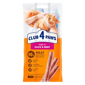 Лакомство для кошек Club 4 Paws Sticks палочки с уткой и говядиной 3шт*5г