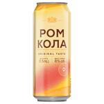 Напій Оболонь Ром-Кола слабоалкогольний 8% 0,5л