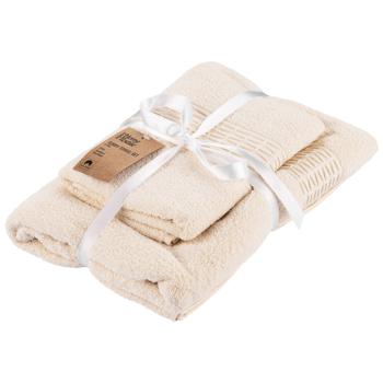 Ardesto Lotus Set of Ivory Terry Towels 2pcs - buy, prices for Auchan - photo 1