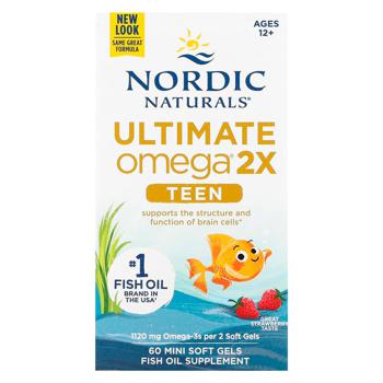 Nordic Naturals Ultimate Omega 2X Teen Strawberry Flavored Fish Oil 60 softgels - buy, prices for Biotus - photo 2