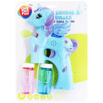 Пістолет One two fun Єдиноріг для мильних бульбашок 120мл в асортименті - купити, ціни на Auchan - фото 2